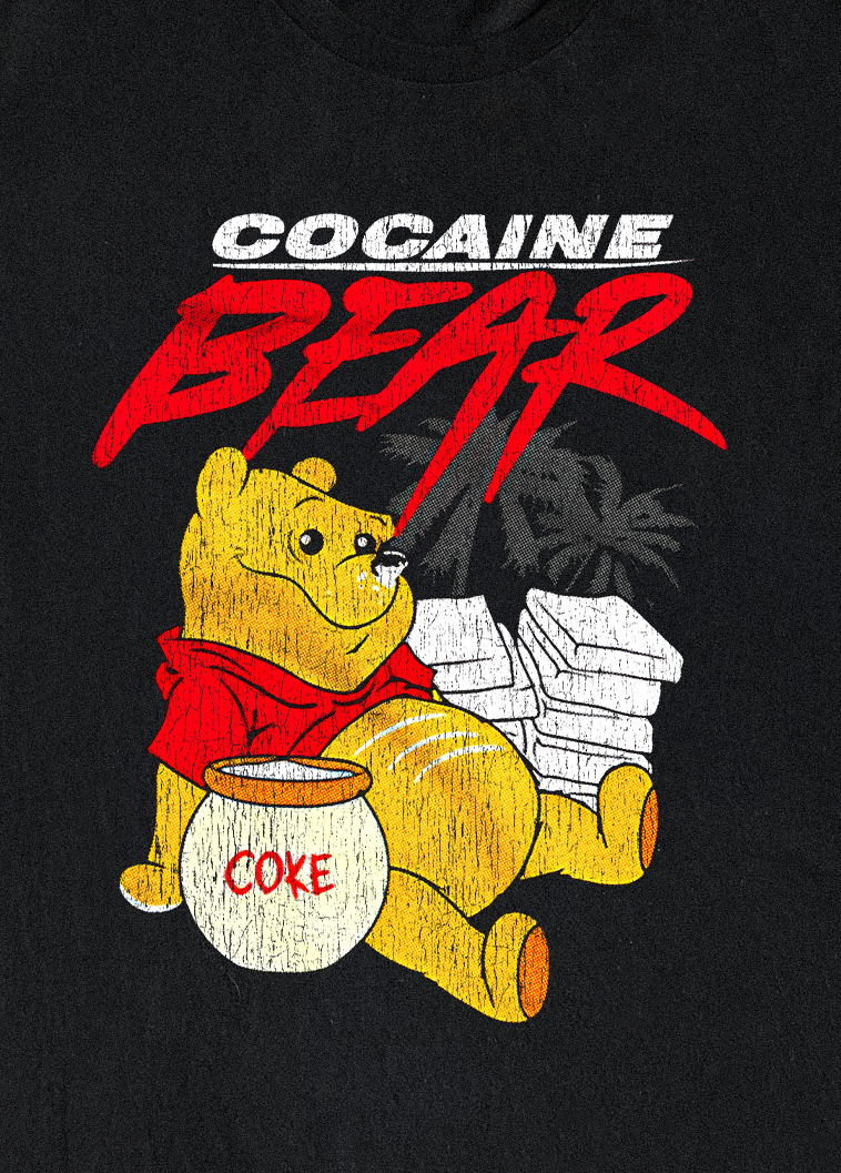 Cocaine Bear Winnie Black Tee