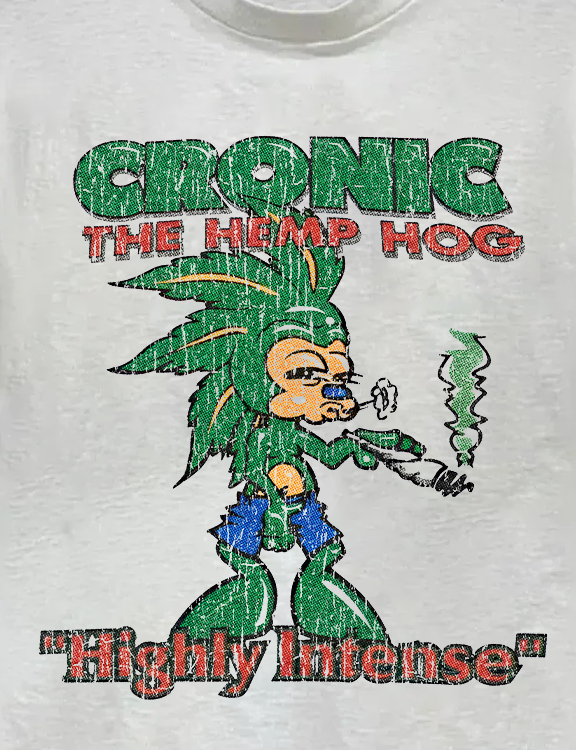 Cronic The Hemp Hog White Tee