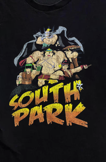 SOUTH PARK WITH WEAPONS VINTAGE BLACK T-SHIRT