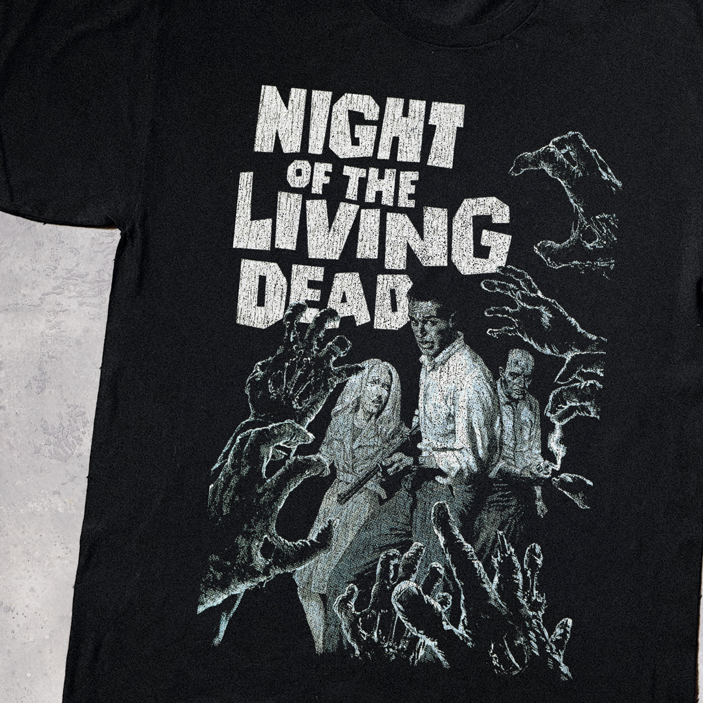 90'S NIGHT OF THE LIVING DEAD VINTAGE BLACK T-SHIRT