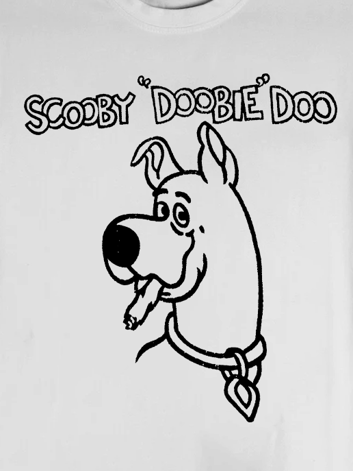 SCOOBY 'DOOBIE" DOO WHITE VINTAGE T-SHIRT