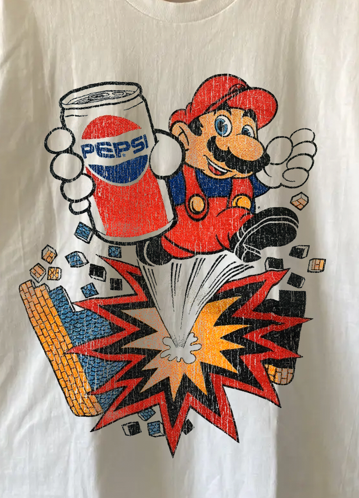 Pepsi X Mario White Tee