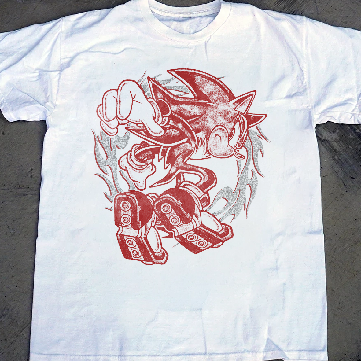 Shadow Tribal Washed White Tee