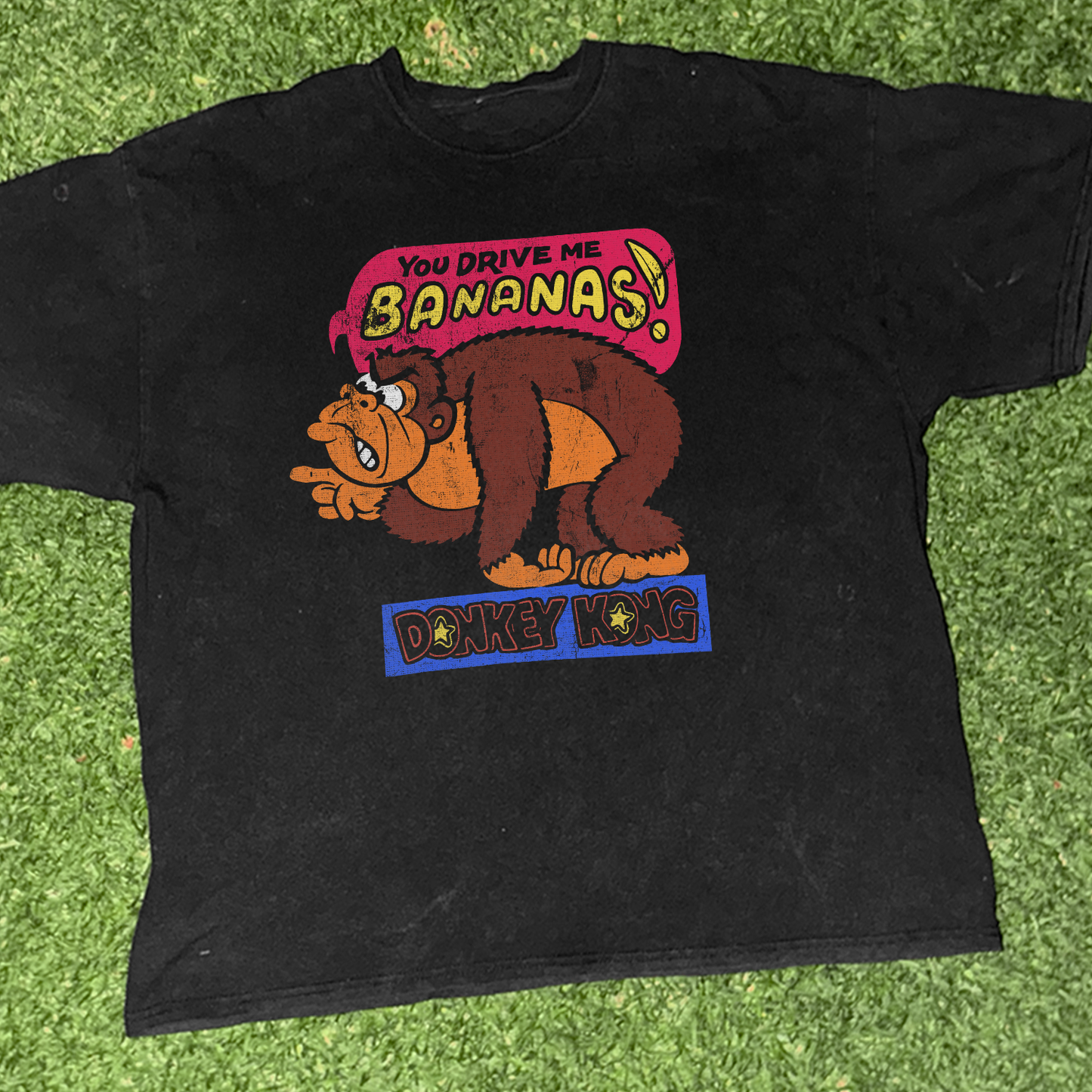 Sweet 80s 'You Drive Me Bananas' Vintage Washed Black Tee