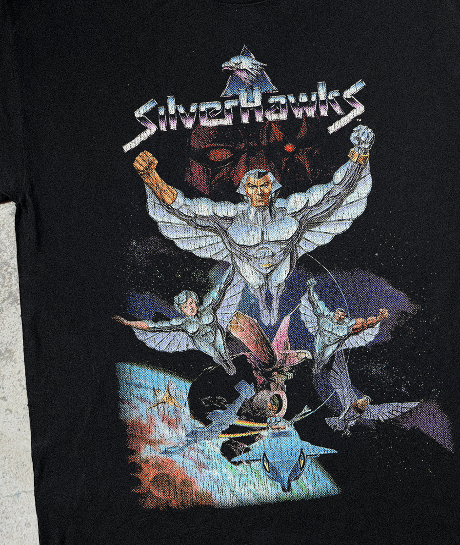 '86 Silverhawks Black T-Shirt