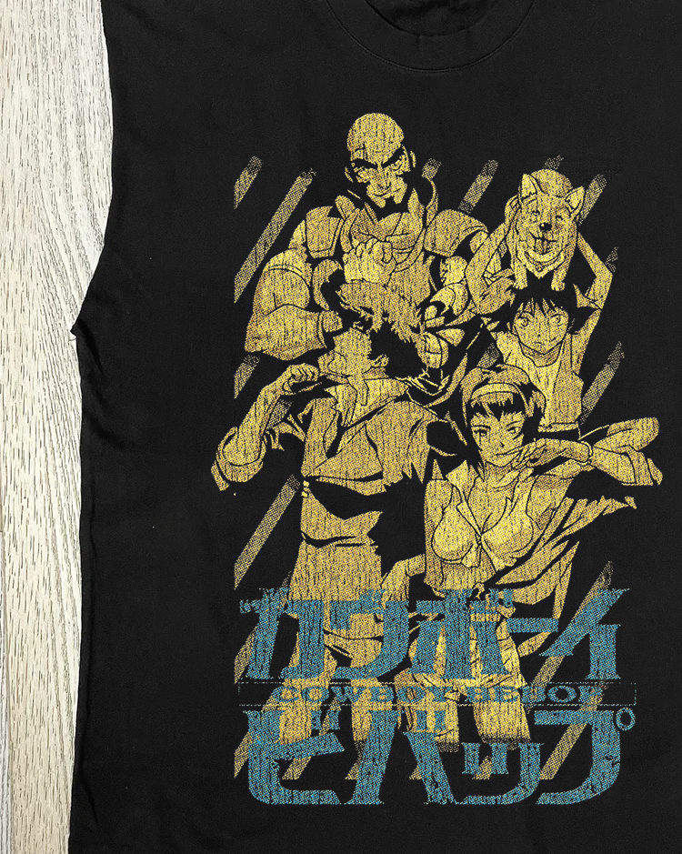 '01 COWBOY BEBOP BLACK CUT-OFF T-SHIRT