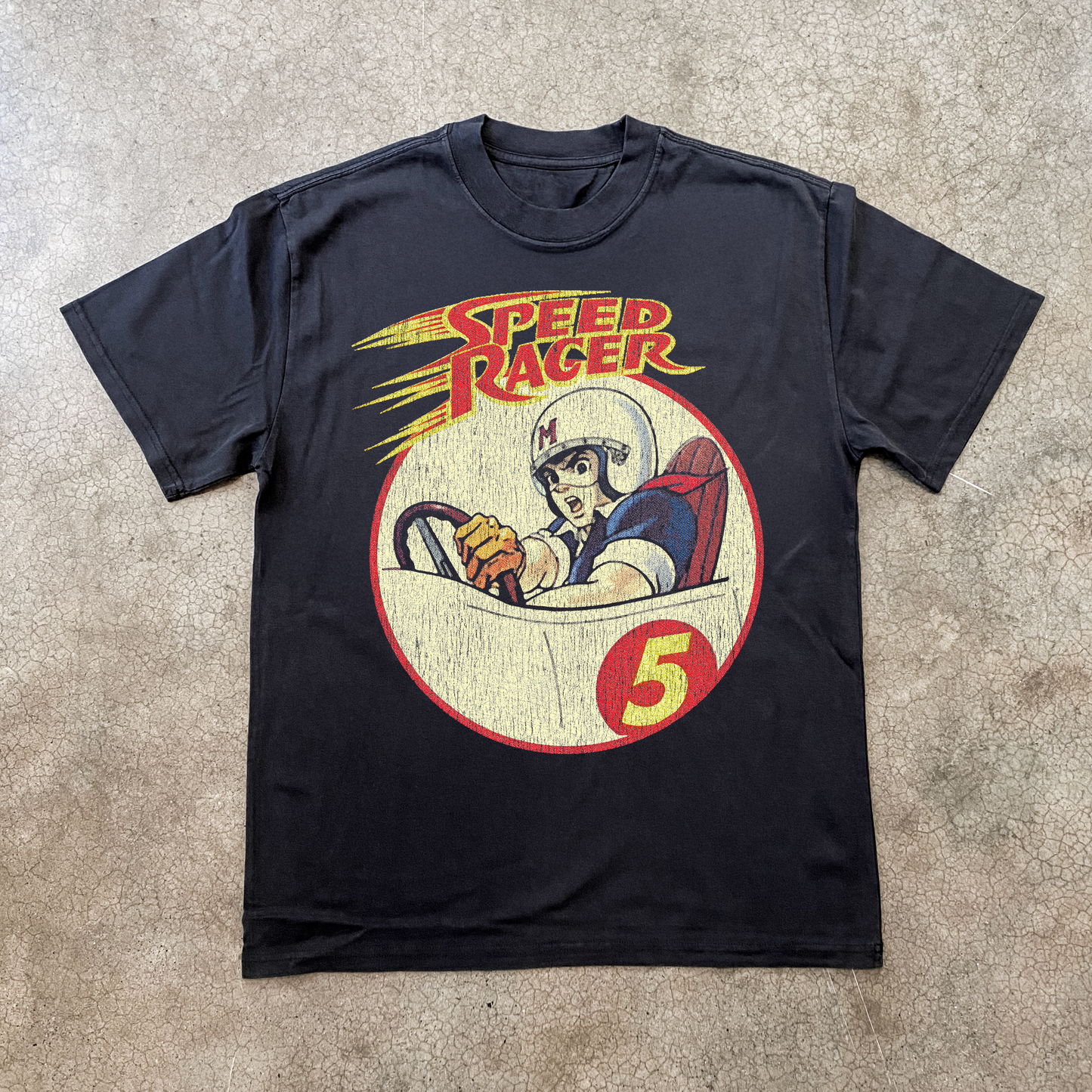 Vintage Speed Racer Black T-Shirt