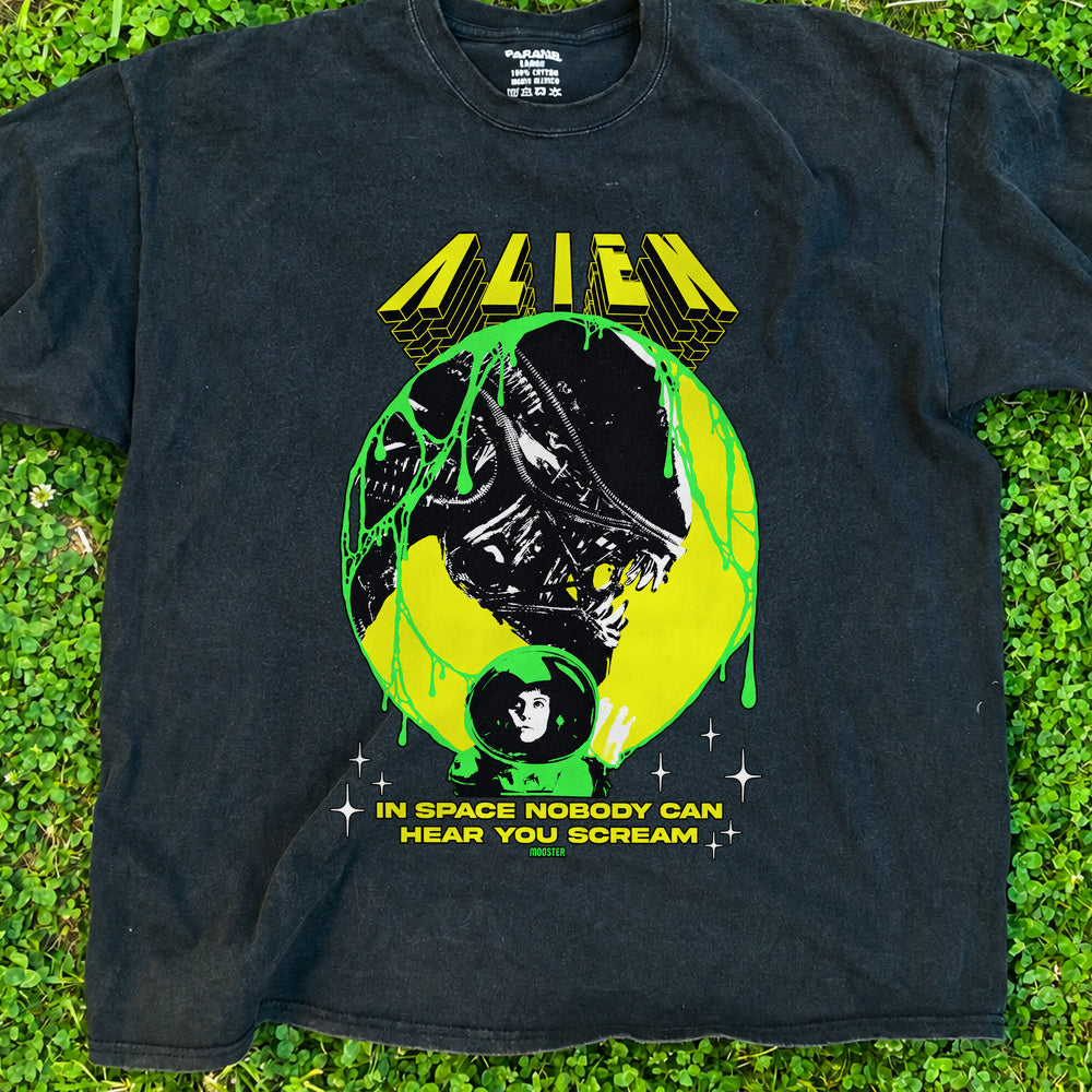 Alien In Space Black Tee