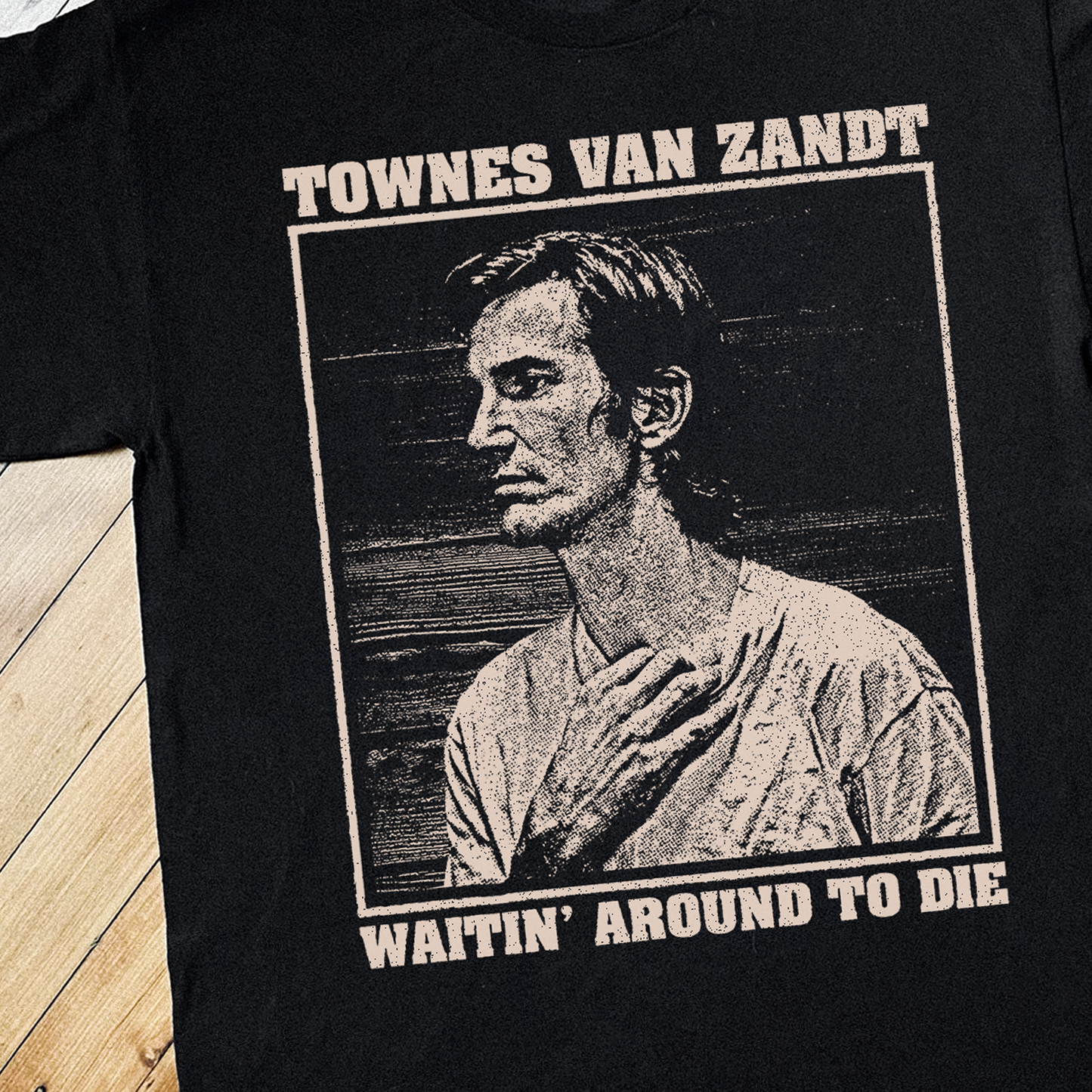 TOWNES VAN ZANDT BLACK T-SHIRT