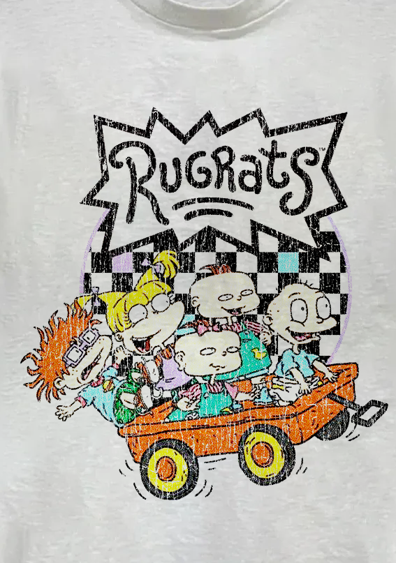 Rugrats Wagon White Tee