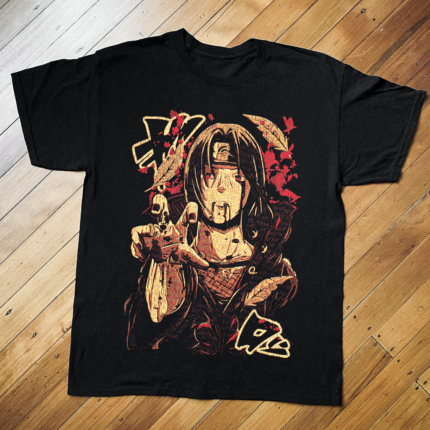 ITACHI UCHIHA NARUTO VINTAGE BLACK T-SHIRT – Parallel
