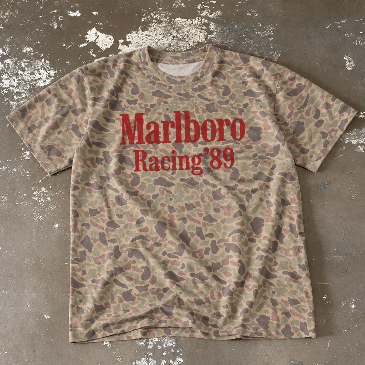 Marlboro Racing 89 Washed Duck Camo Tee