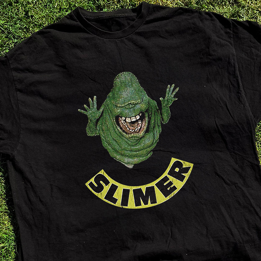 80S Ghostbusters 'Slimer' Promo Washed Black Tee