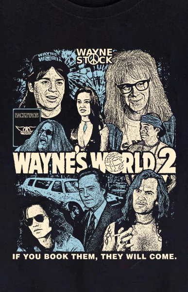 Wayne'S World 2 Vintage Black T-Shirt