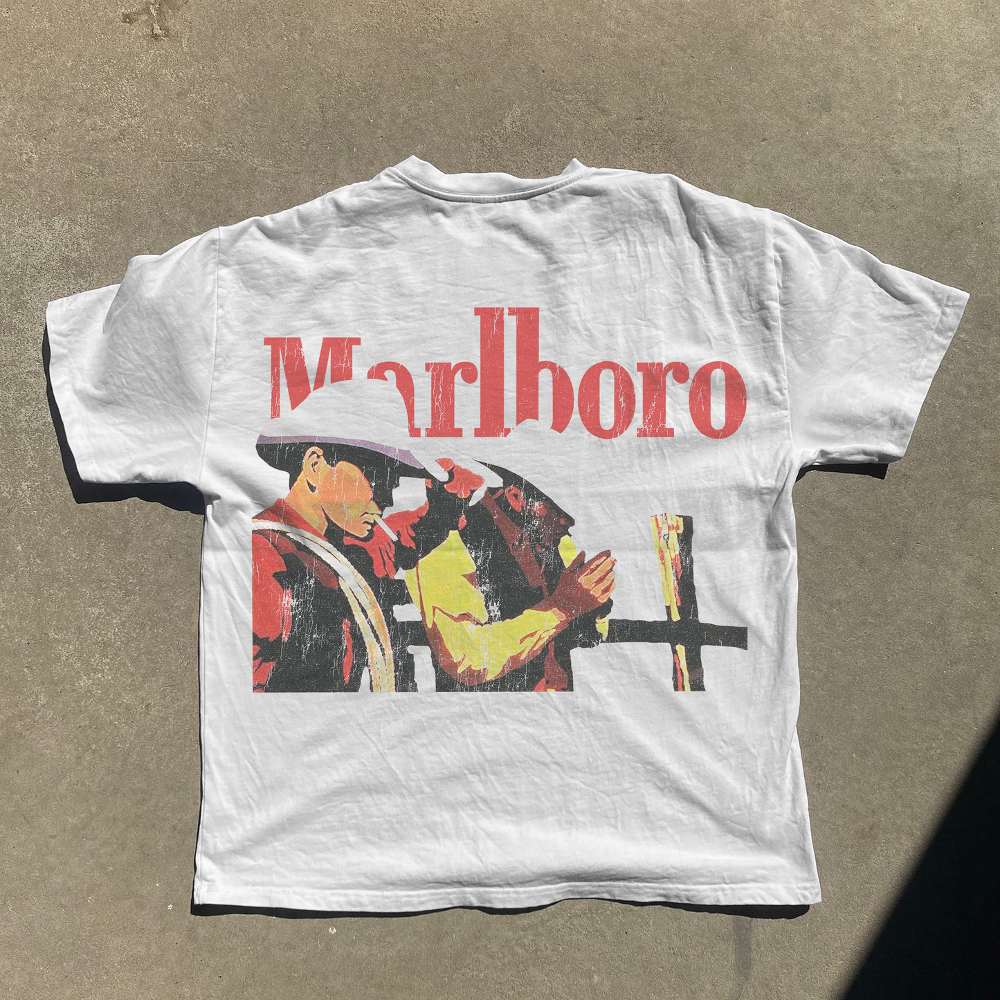 Cowboys Smoke Vintage White T-Shirt