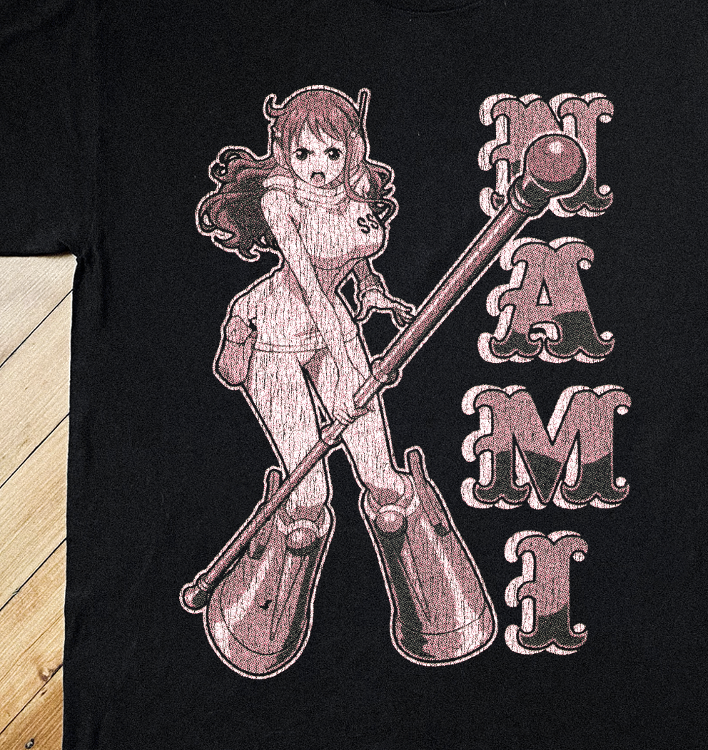 '99 Nami One Piece Black T-Shirt
