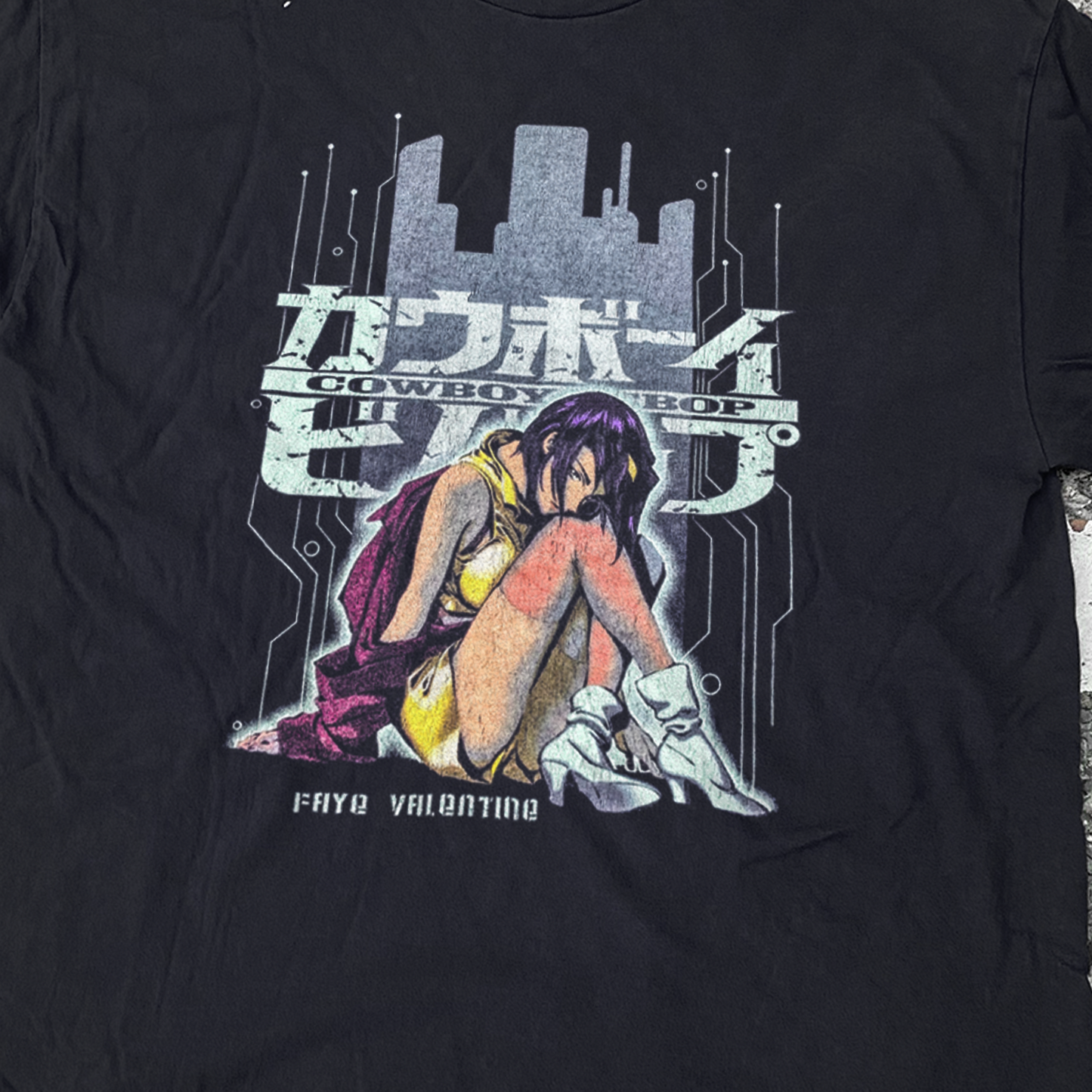 Cowboy Bepop 'Faye Valentine' Black Washed Vintage Tee