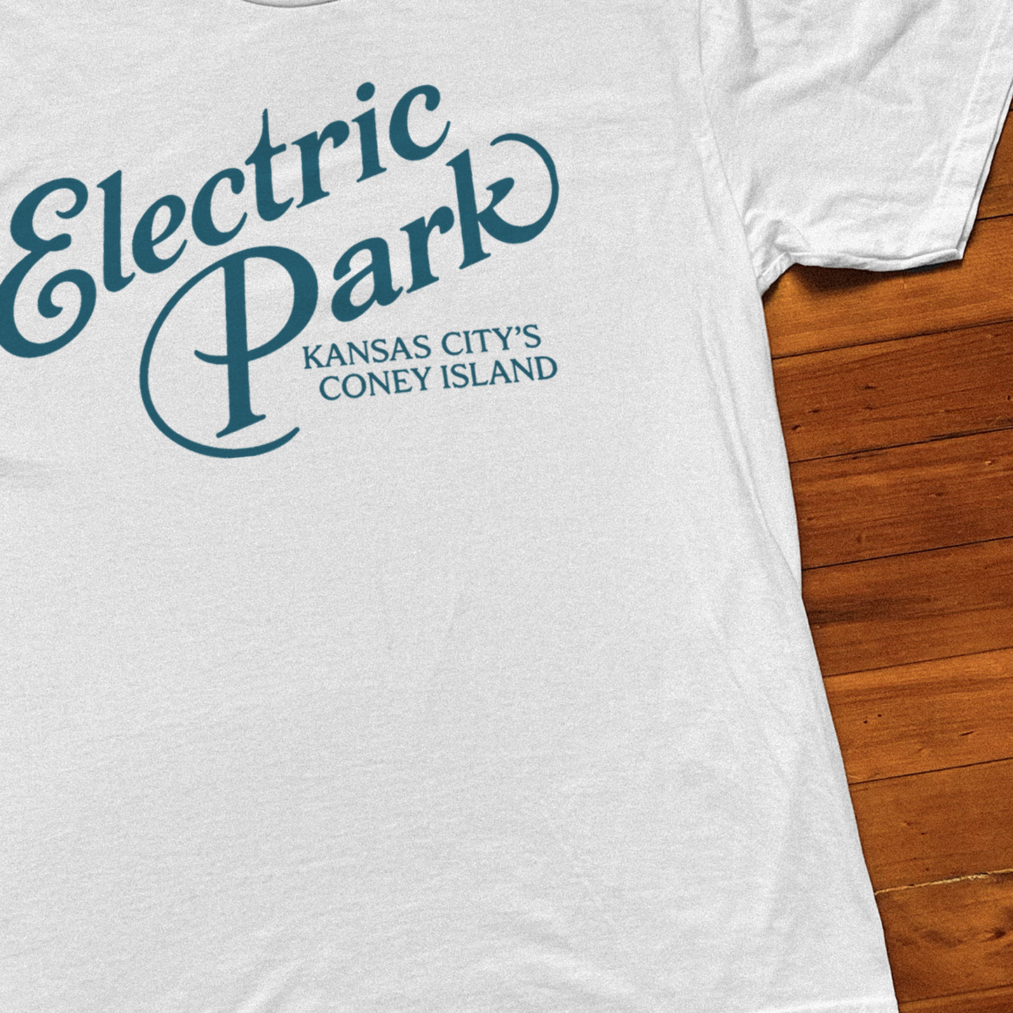 'Electric Park' Kansas City White Washed T-Shirt