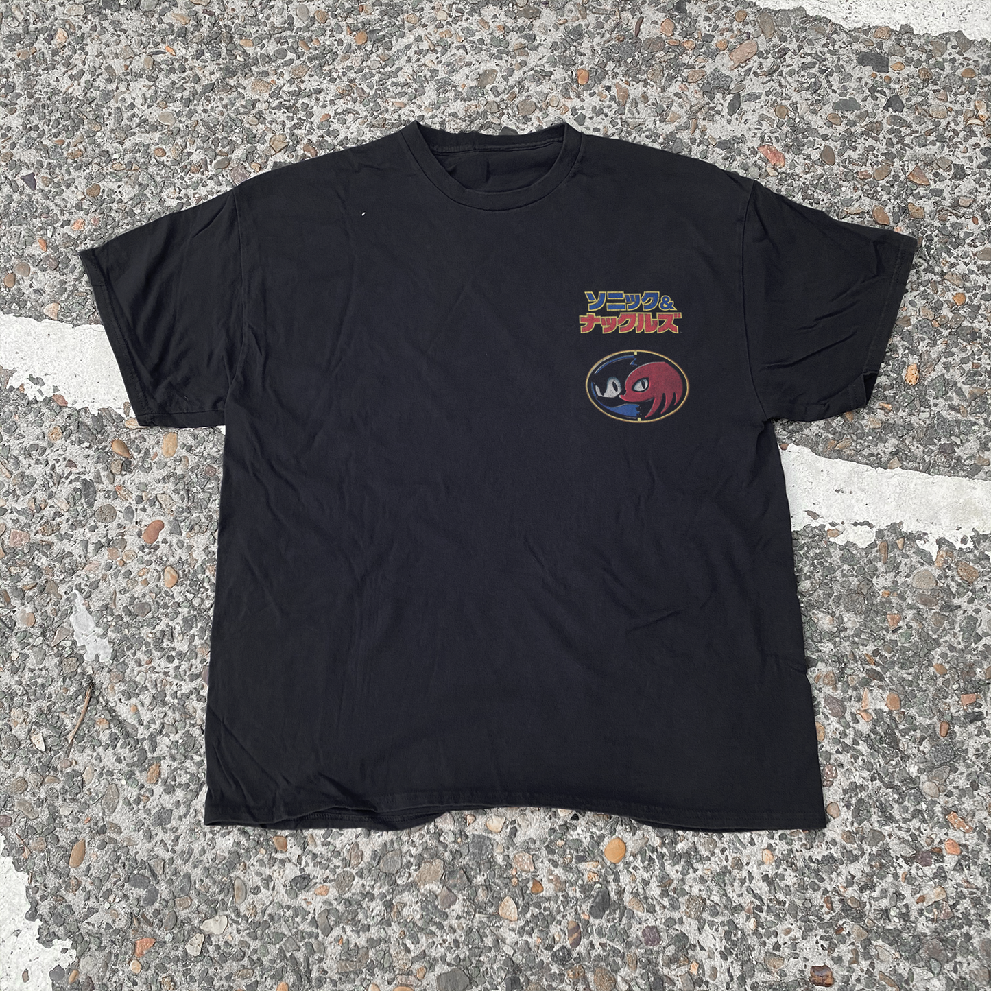 RAREm 1994 JAPANESE 'SONIC & KNUCKLES' VINTAGE BLACK WASHED TEE