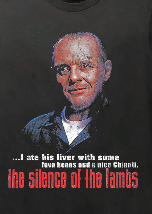 SILENCE OF THE LAMBS VINTAGE BLACK T-SHIRT