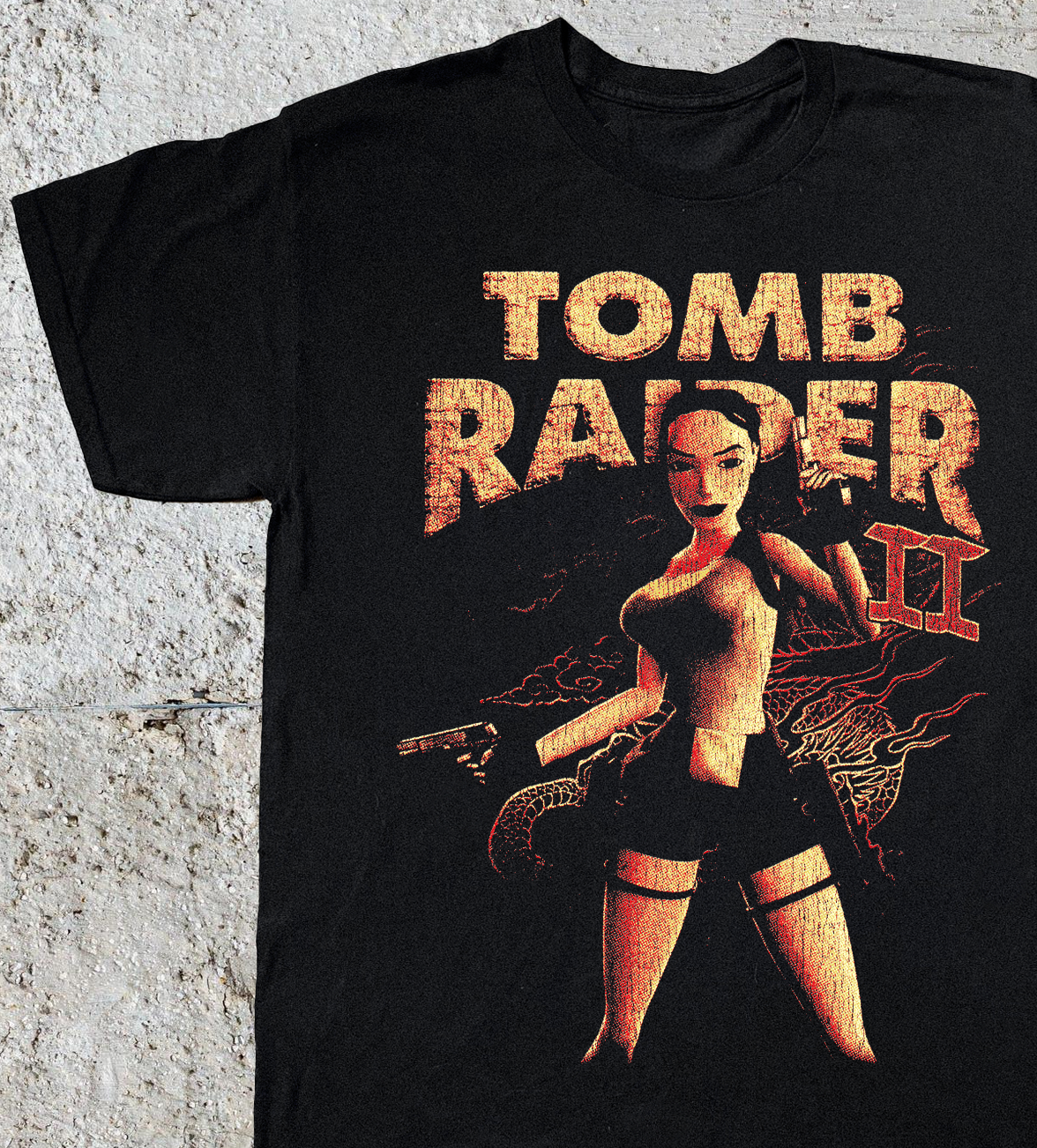 '97 Tomb Raider Ii Black T-Shirt