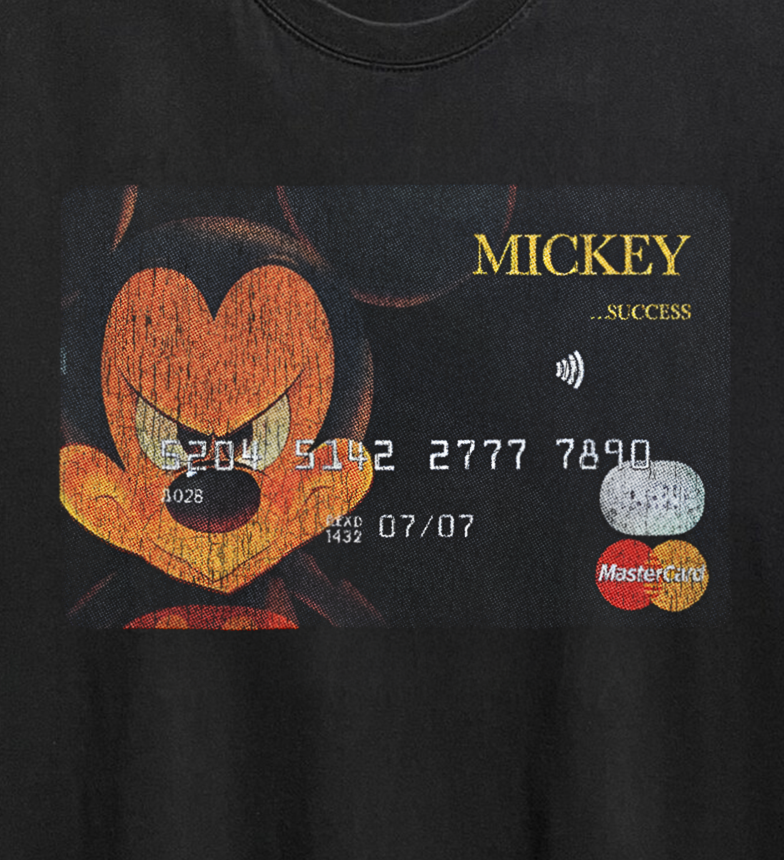 Mickey Mastercard Mashup Black Tee