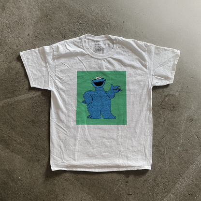 Vintage 'C is for Cookie' Monster Tee Washed White