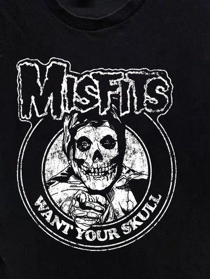 WANT YOUR SKULL MISFITS VINTAGE BLACK T-SHIRT