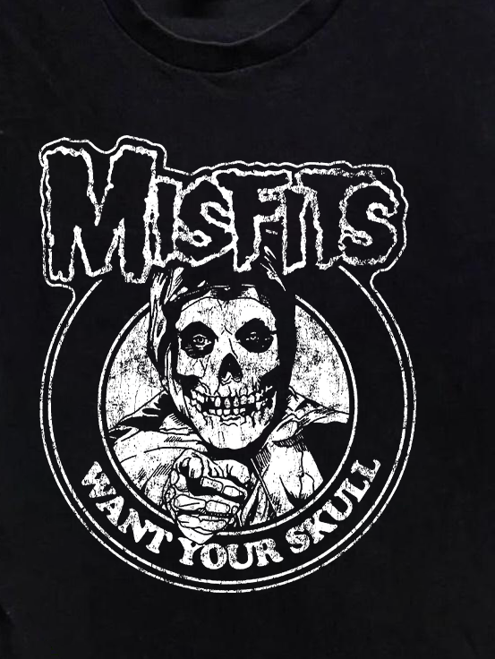 WANT YOUR SKULL MISFITS VINTAGE BLACK T-SHIRT