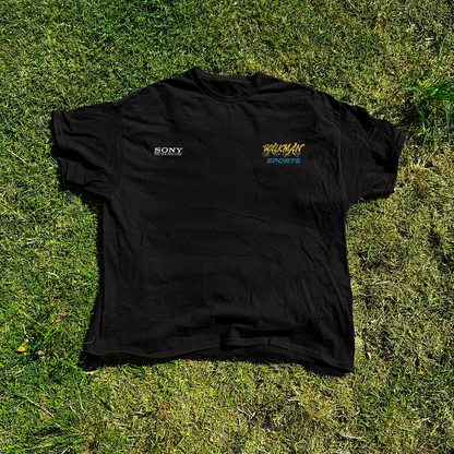 Sony 'Walkman Sports' Grid Vintage Washed Black Tee
