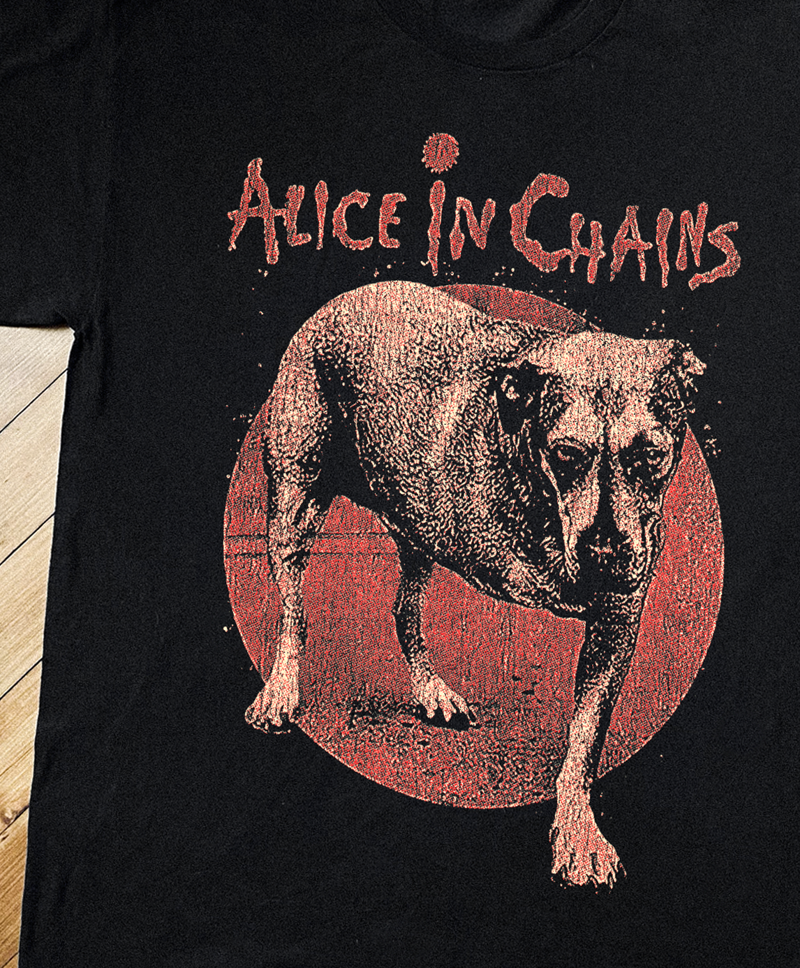 '95 ALICE IN CHAINS THREE LEGGED DOG BLACK T-SHIRT