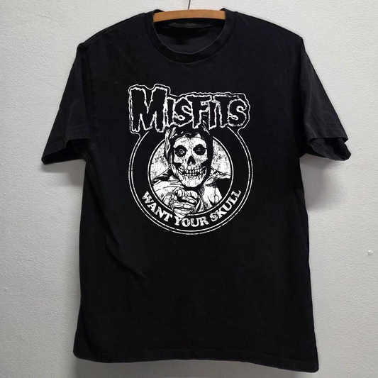 WANT YOUR SKULL MISFITS VINTAGE BLACK T-SHIRT