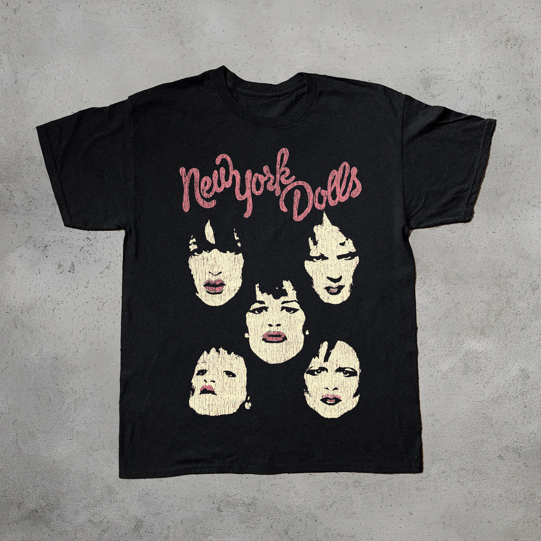 NEW YORK DOLLS VINTAGE BLACK T-SHIRT