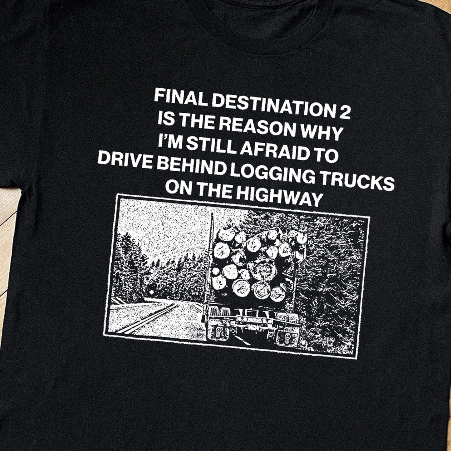 FINAL 2 DSTINATION PARODY BLACK T-SHIRT