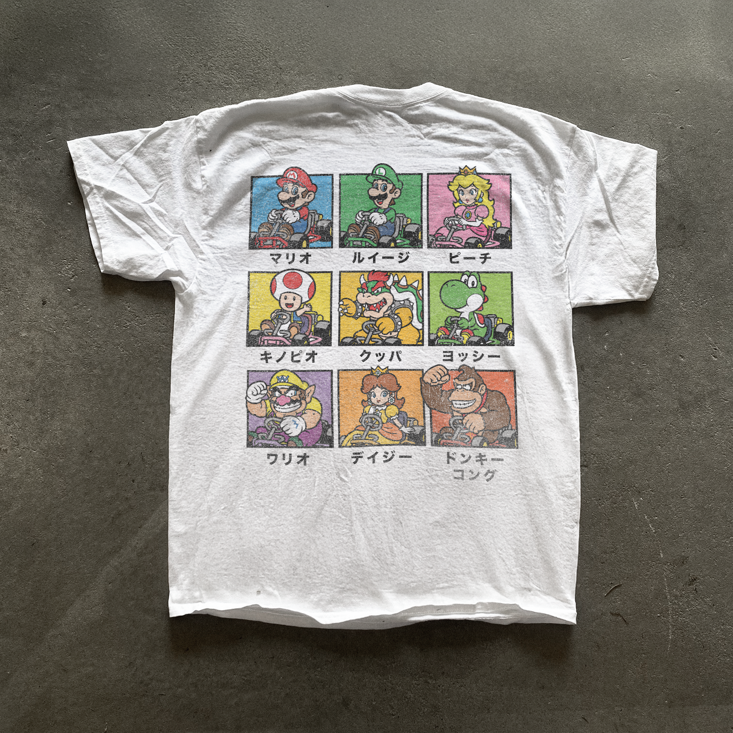 MarioKart 64 'Character Select' Vintage Washed White Tee