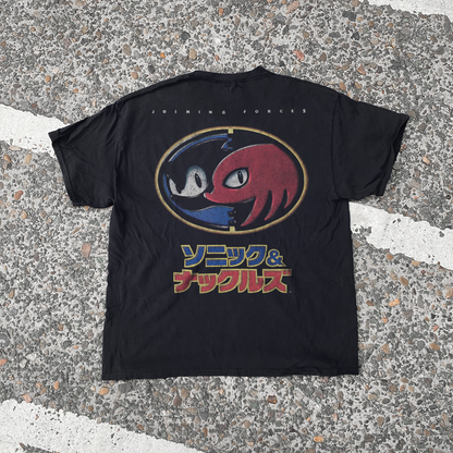 RAREm 1994 JAPANESE 'SONIC & KNUCKLES' VINTAGE BLACK WASHED TEE