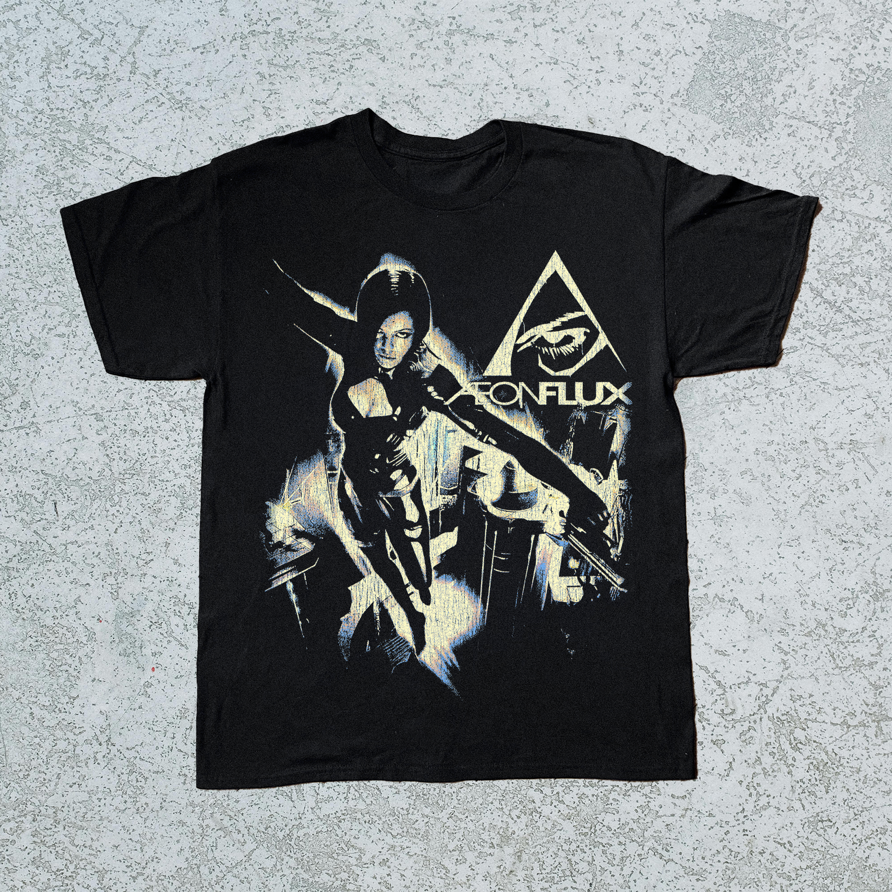 '05 AEON FLUX PS2 BLACK T-SHIRT
