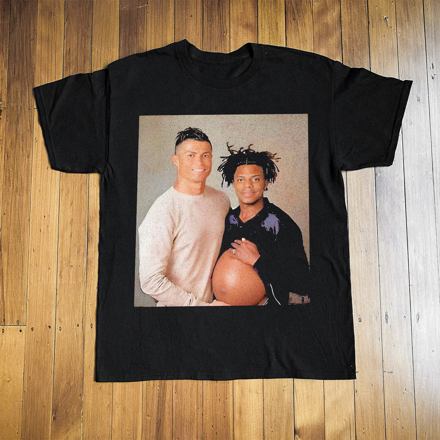 ISHOWPREGNANT BLACK WASHED T-SHIRT