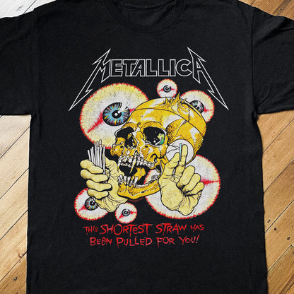 Metallica 1988 - The Shortest Straw Black T-Shirt