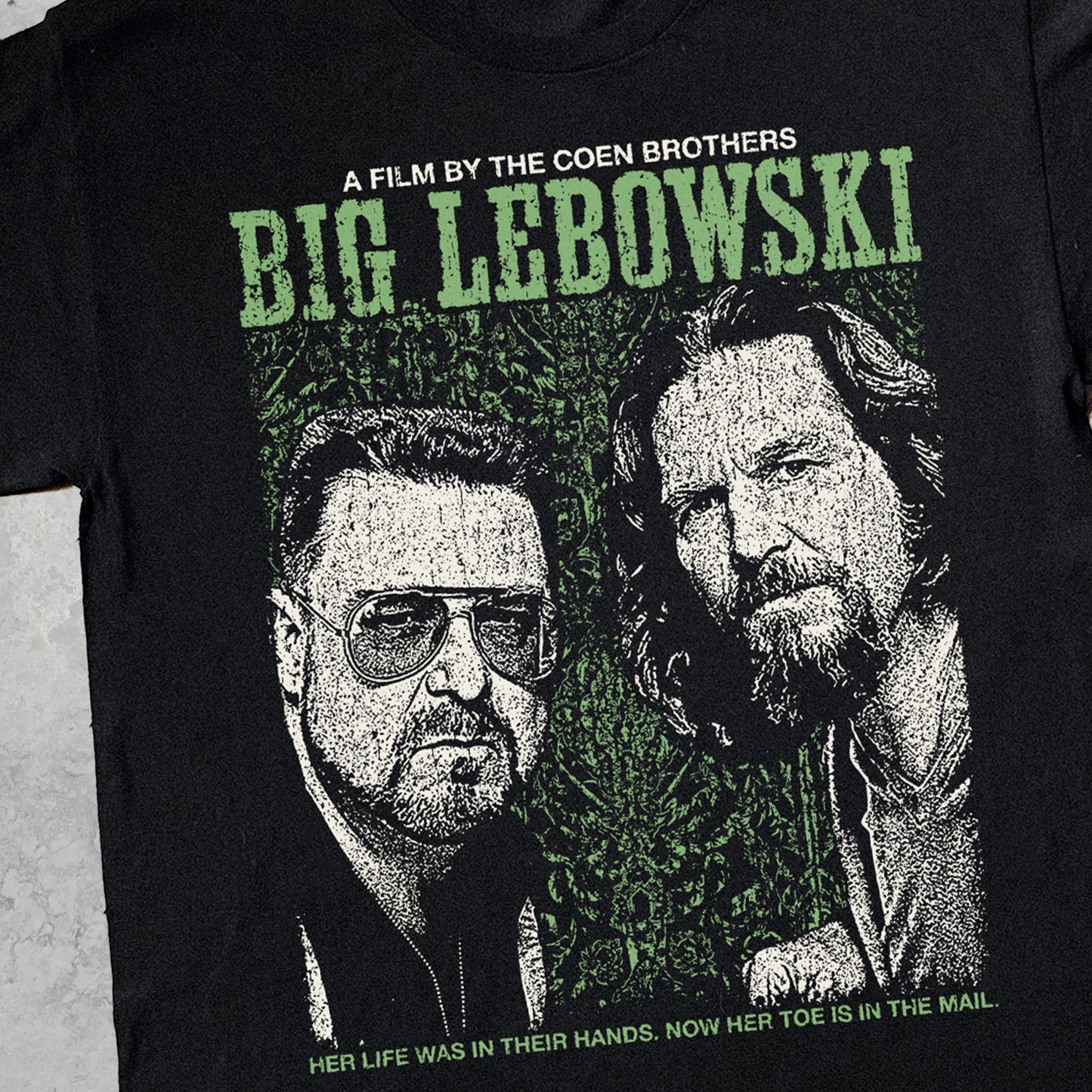 THE BIG LEBOWSKI WALTER/DUDE BLACK T-SHIRT