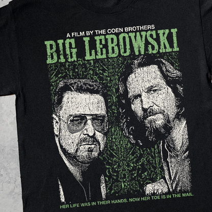 THE BIG LEBOWSKI WALTER/DUDE BLACK T-SHIRT