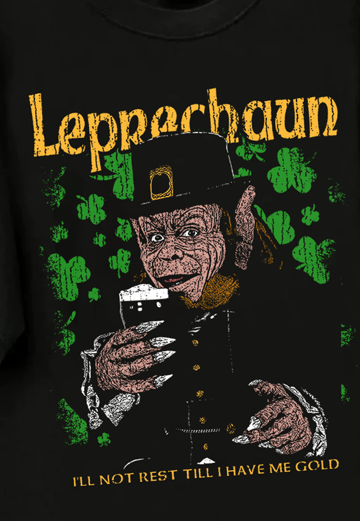 LEPRECHAUN VINTAGE BLACK T-SHIRT