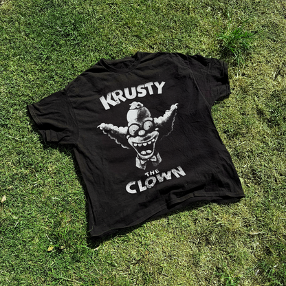 1994 'Krusty The Clown' Distressed Black Vintage Washed Tee