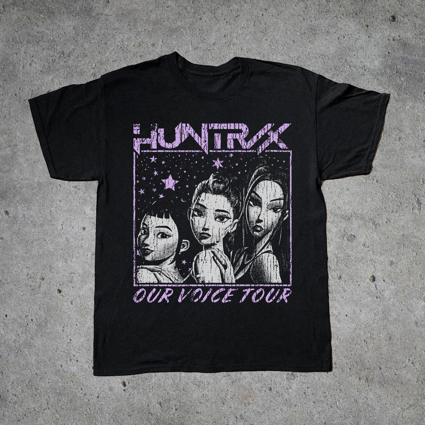 HUNTR/X TOUR BLACK T-SHIRT