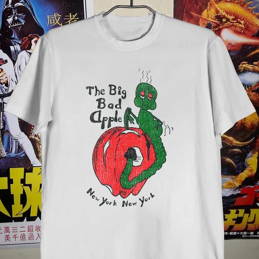 The Big Bad Apple New York New York Vintage White T-Shirt