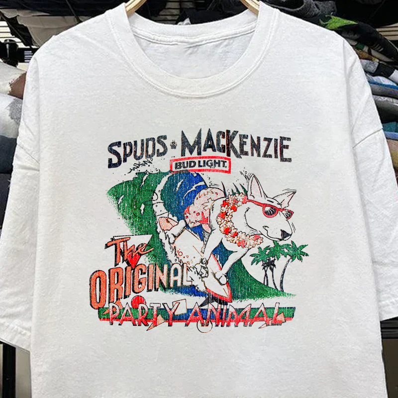 Spuds The Party Original Animal White Tee