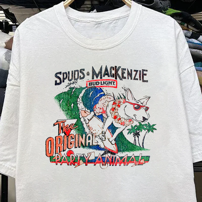 Spuds The Party Original Animal White Tee