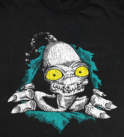 Oddworld Washed Black Tee
