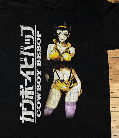 '99 FAYE VALENTINE COWBOY BEBOP BLACK T-SHIRT