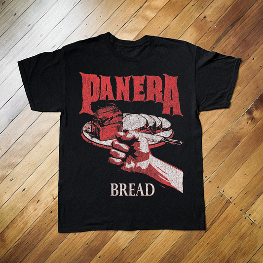 PANERA BREAD PANTERA PARODY BLACK T-SHIRT